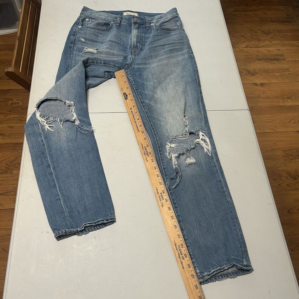 Madewell Perfect Vintage Distressed Straight Leg Jeans Size 28 - Picture 5 of 11